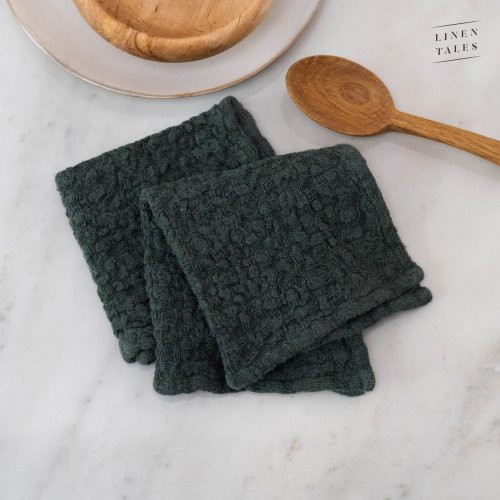 Linen Tales Linen Dishcloth Set of 2 Lina trauku dvielīšu komplekts Cafe Creme