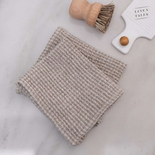 Linen Tales Linen Dishcloth Set of 2 Lina trauku dvielīšu komplekts Cafe Creme