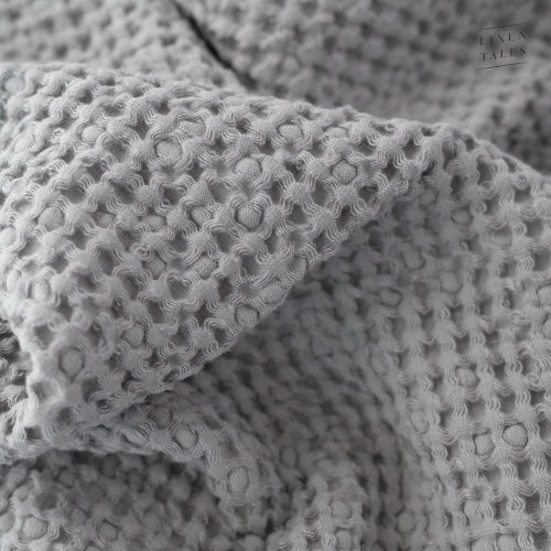 Linen Tales Light Grey Linen & Cotton Honeycomb Waffle Towel Vannas dvielis 30x30cm