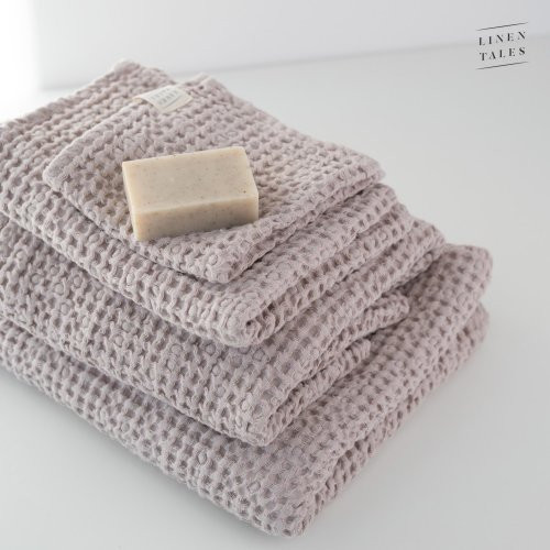 Linen Tales Powder Linen & Cotton Honeycomb Waffle Towel Vannas dvielis 30x30cm