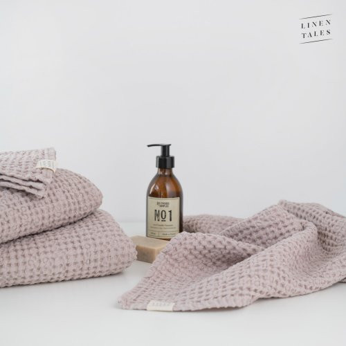 Linen Tales Powder Linen & Cotton Honeycomb Waffle Towel Vannas dvielis 30x30cm