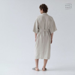 Linen Tales Melange Linen Summer Bathrobe Unisex Lina halāts S-M