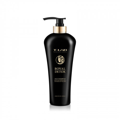 T-LAB Professional Royal Detox DUO Shampoo Šampūns karaliskam matu gludumam un absolūtai detoksikācijai 300ml