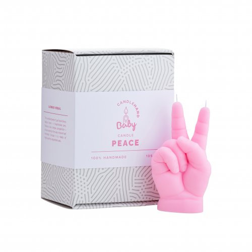 CandleHand Baby Peace Candle Svece Pastel Pink