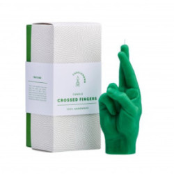 CandleHand Crossed Fingers Candle Svece Green