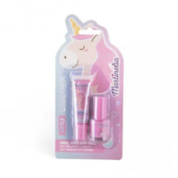 Martinelia Nail & Lip Set Bērnu lūpu balzama un nagu lakas komplekts Little Unicorn