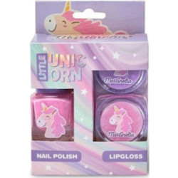 Martinelia Little Unicorn Mini Set Trio Nail Polish Lip Gloss Nagu un lūpu kopšanas komplekts bērniem Komplekts