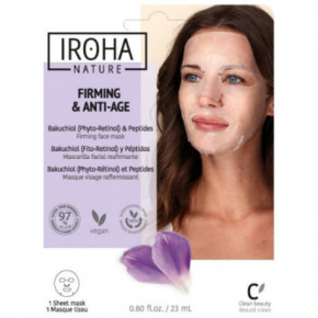 IROHA Tissue Face Mask With Bakuchiol & Peptides Sejas maska ar bakukiolu un peptīdiem. 23ml