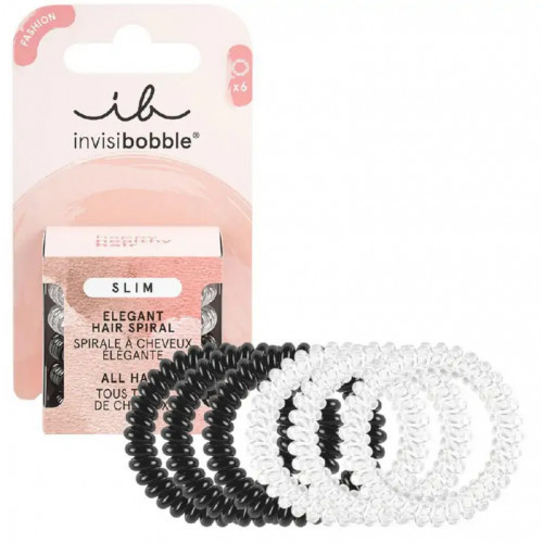 Invisibobble Slim Elegant Hair Spiral Matu gumijas 6 gab.