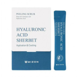 Mizon Hyaluronic Acid Sherbet Peeling Scrub Sejas skrubis ar hialuronskābi 40 x 5g