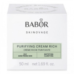Babor Skinovage Purifying Cream Rich Bagātināts antibakteriāls sejas krēms taukainai ādai 50ml