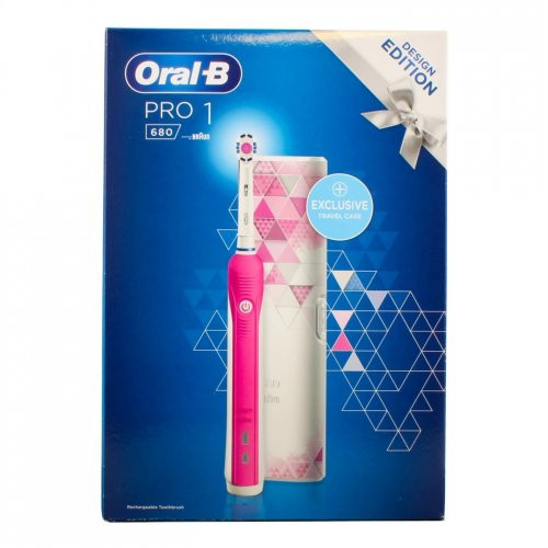 Oral-B Pro 1 680 Rechargeable Toothbrush Elektriskā zobu birste Pink