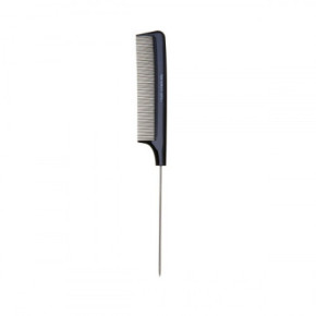 Denman DPC1 Pin Tail Comb Matu ķemme ar metāla rokturi- Black