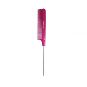 Denman DPC1 Pin Tail Comb Matu ķemme ar metāla rokturi- Pink