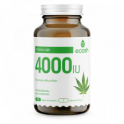 Ecosh Vitamin D3 4000IU Vitamīns D3 90 kapsulas