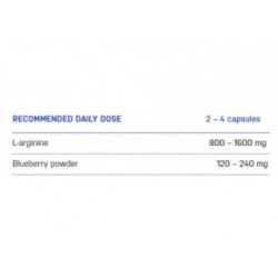 Ecosh L-Arginine With Blueberry Uztura batātinatājs L-arginīns ar mellenēm 90 kapsulas