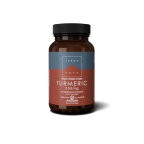 Terranova Fresh Freeze Dried Turmeric 350 mg Kurkuma uztura bagātinātājs 50 kapsulių