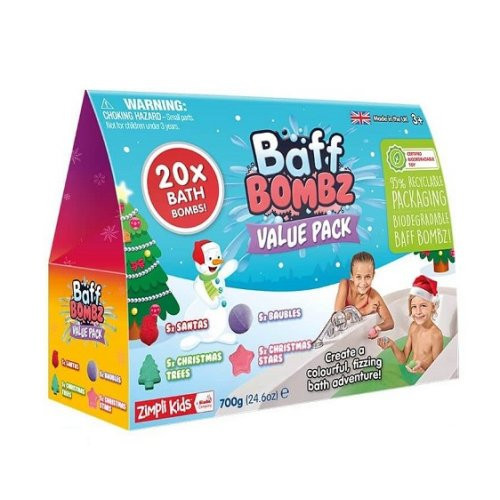 Zimpli Kids Christmas Baff Bombz Value Set Ziemassvētku komplekts ar vannas bumbām bērniem