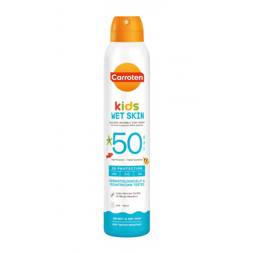 Carroten Dry Mist Kids Wet/Dry SPF50 Izsmidzināmā saules aizsardzība 200ml