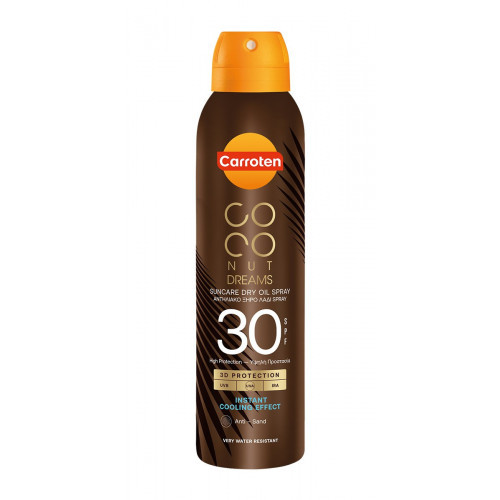 Carroten Dry Oil Coconut Dreams SPF30 Izsmidzināmā sausā sauļošanās eļļa 150ml