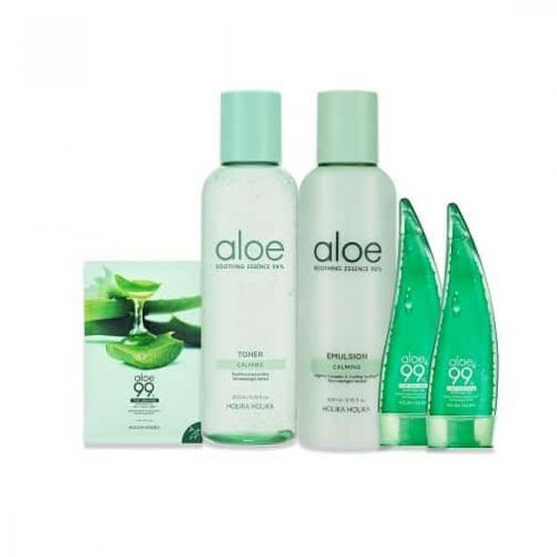 Holika Holika Aloe Moisture Soothing Set Mitrinošs sejas kopšanas komplekts Komplekts