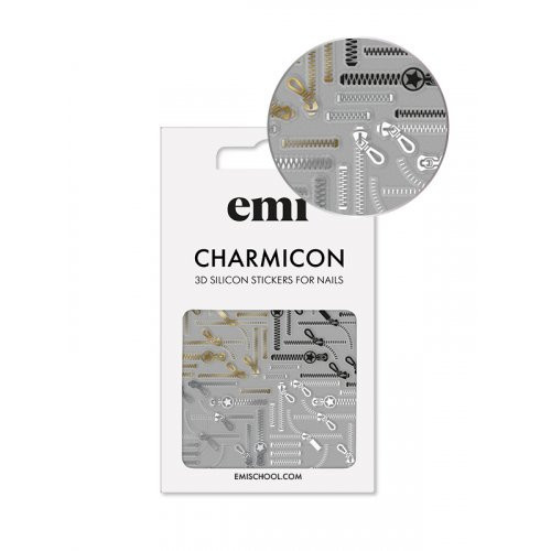 E.Mi Charmicon Silicone Stickers Nagu uzlīmes #170 Zipper