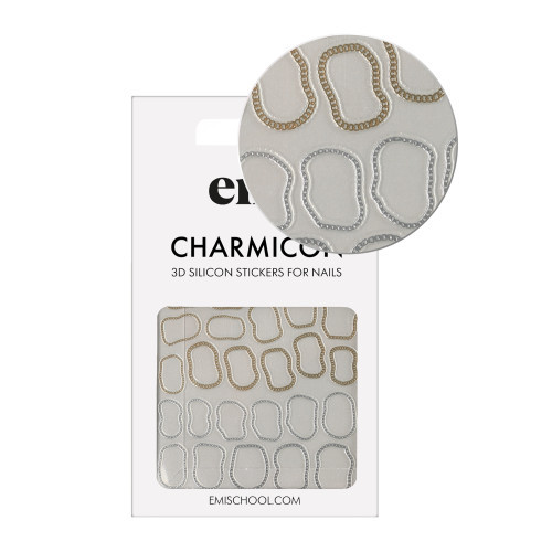 E.Mi Charmicon Silicone Stickers Nagu uzlīmes #170 Zipper