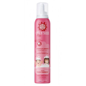 O’LYSEE Kids 3 in 1 Moisturizing Whipped Shower Foam Vannas putas bērniem ar zemeņu aromātu 250ml