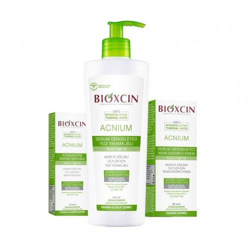 Bioxcin (Bioxsine) Acnium Komplekts problemātiskai sejas ādai