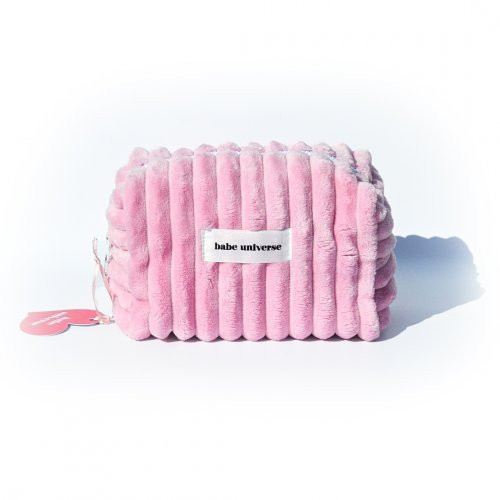 Babe Universe Baby Pink Makeup Bag M Stilīga kosmētikas soma Pink