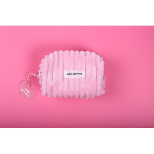 Babe Universe Baby Pink Makeup Bag M Stilīga kosmētikas soma Pink